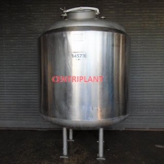 14573 - 3,000 LITRE STAINLESS STEEL STEAM JACKETED PRESSURE  VESSEL