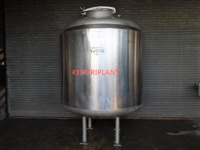 14573 - 3,000 LITRE STAINLESS STEEL STEAM JACKETED PRESSURE  VESSEL