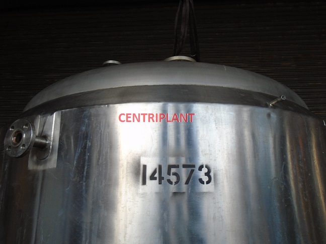 14573 - 3,000 LITRE STAINLESS STEEL STEAM JACKETED PRESSURE  VESSEL