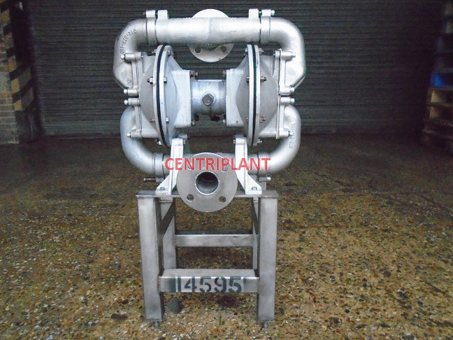 14595 - SANDPIPER STAINLESS STEEL DIAPHRAGM PUMP TYPE MODEL SA 2 A  2in  FLANGED CONNECTIONS