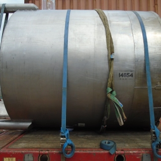 14654 - 8,750 LITRE STAINLESS STEEL OPEN TOP TANK WITH MIXER BRIDGE