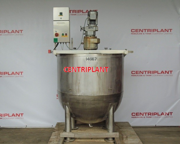 14667 - 1500 LTR STN/STL WATER JACKETED WITH 2.2 KW ANCHOR MIXER