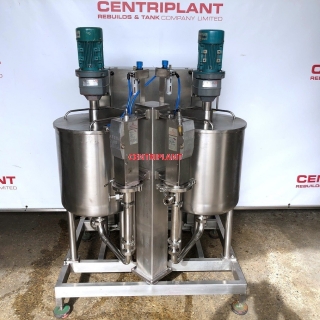 14678 - 60 LITRE GRADE 316 STAINLESS STEEL TWIN ELECTRICALLY HEATED MIXING TANKS