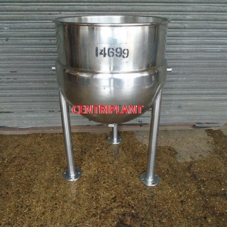 14699 - 200 LITRE STAINLESS STEEL STEAM JACKETED PAN