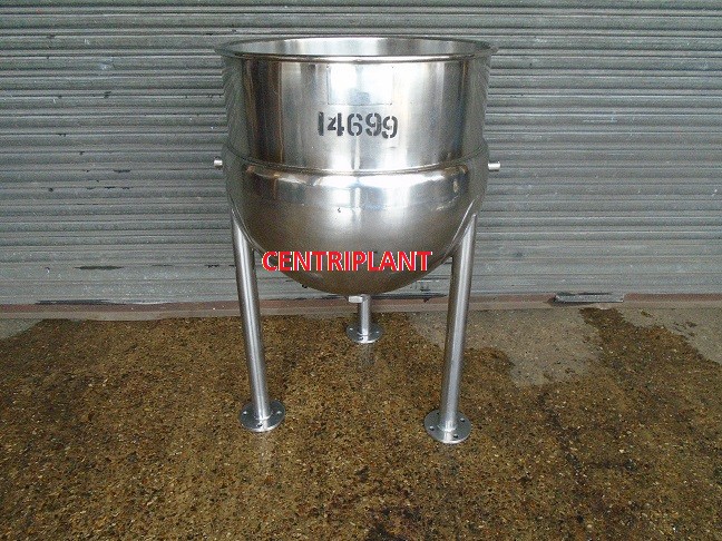 14699 - 200 LITRE STAINLESS STEEL STEAM JACKETED PAN