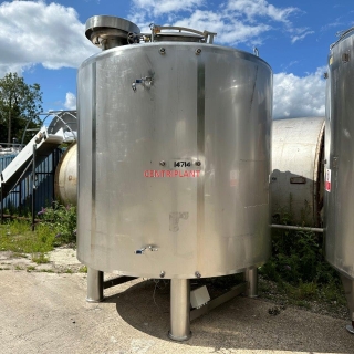 14714 - 10,000 LITRE STAINLESS STEEL 316 GRADE INSULATED MIXING TANK