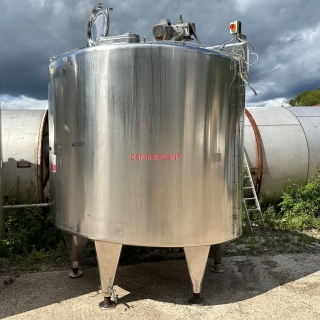 14717 - 10,000 LITRE STAINLESS STEEL 316 SINGLE SKIN MIXING TANK