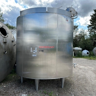 14720 - 13,500 LITRE STAINLESS STEEL 316 GRADE JACKETED AND INSULATED TANK