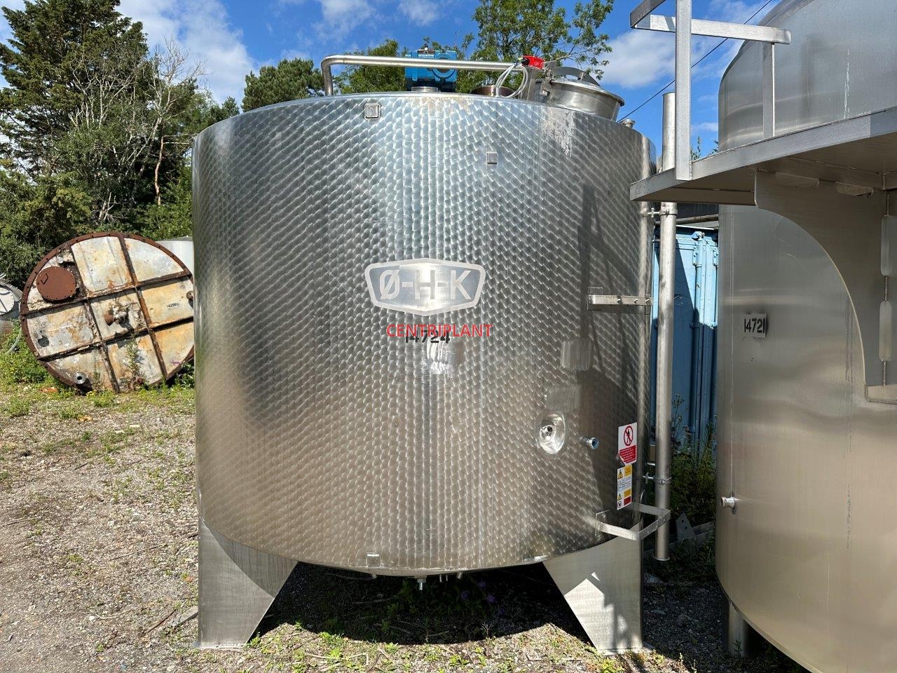 14724 - 10,000 LITRE STAINLESS STEEL 316 GRADE JACKETED AND INSULATED MIXING TANK
