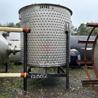 14741 - 8,000 LITRE STAINLESS STEEL STEAM JACKETED TANK