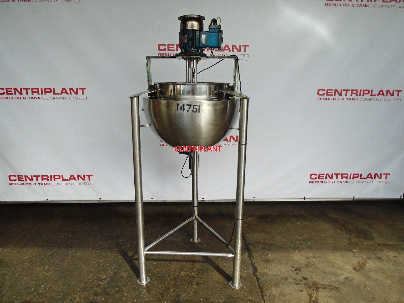 14751 - 50 LITRE JACKET PAN WITH HIGHSHEAR MIXER