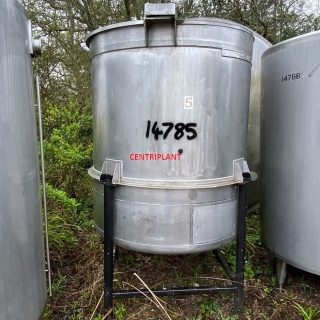 14785 - 3,000 LITRE STAINLESS STEEL OPEN TOP MIXING TANK