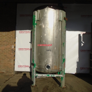 14815 - 5,000 LITRE STAINLESS STEEL MIXING TANK, LIGHTNIN PNEUMATIC MIXERS