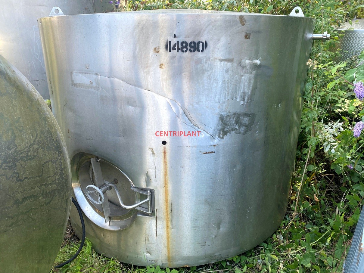 14890 - 5,350 LITRE STAINLESS STEEL TANK, INSIALTED AND CLAD WITH WELDED STAINLESS STEEL CLADDING