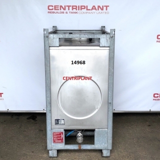 14968 - 1,000 LITRE STAINLESS STEEL IBC 2in  RJT OUTLET
