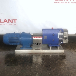 15111 - ALFA LAVAL SRU4/055LS STAINLESS STEEL LOBE PUMP 4 KW 2in  RJT CONNECTIONS