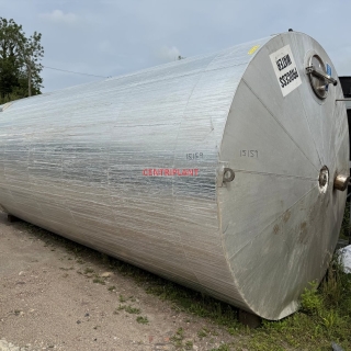 15159 - 31,000 LITRE VERTICAL STAINLESS STEEL EXPOXY LINED TANK INSULATED AND CLAD WITH ALUMIMIUM