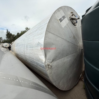 15165 - 31,000 LITRE VERTICAL STAINLESS STANK INSULATED AND CLAD WITH ALUMINIUM