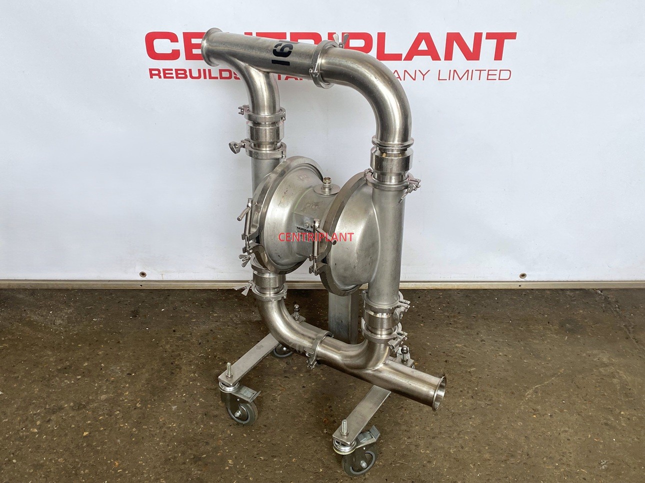 15191 - MURZAN 3in  STAINLESS STEEL DIAPHRAGM PUMP ON MOBILE CHASSIS