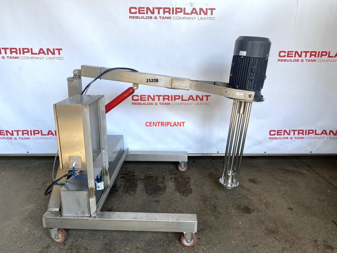 15208 - HIGH SHEAR MIXER MOUNTED ON MOBILE STAINLESS STEEL STAND 11KW
