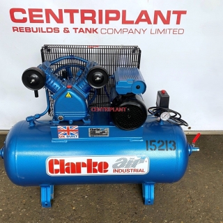 15213 - CLARKE AIR COMPRESSOR MODEL XEV16/100. 3HP