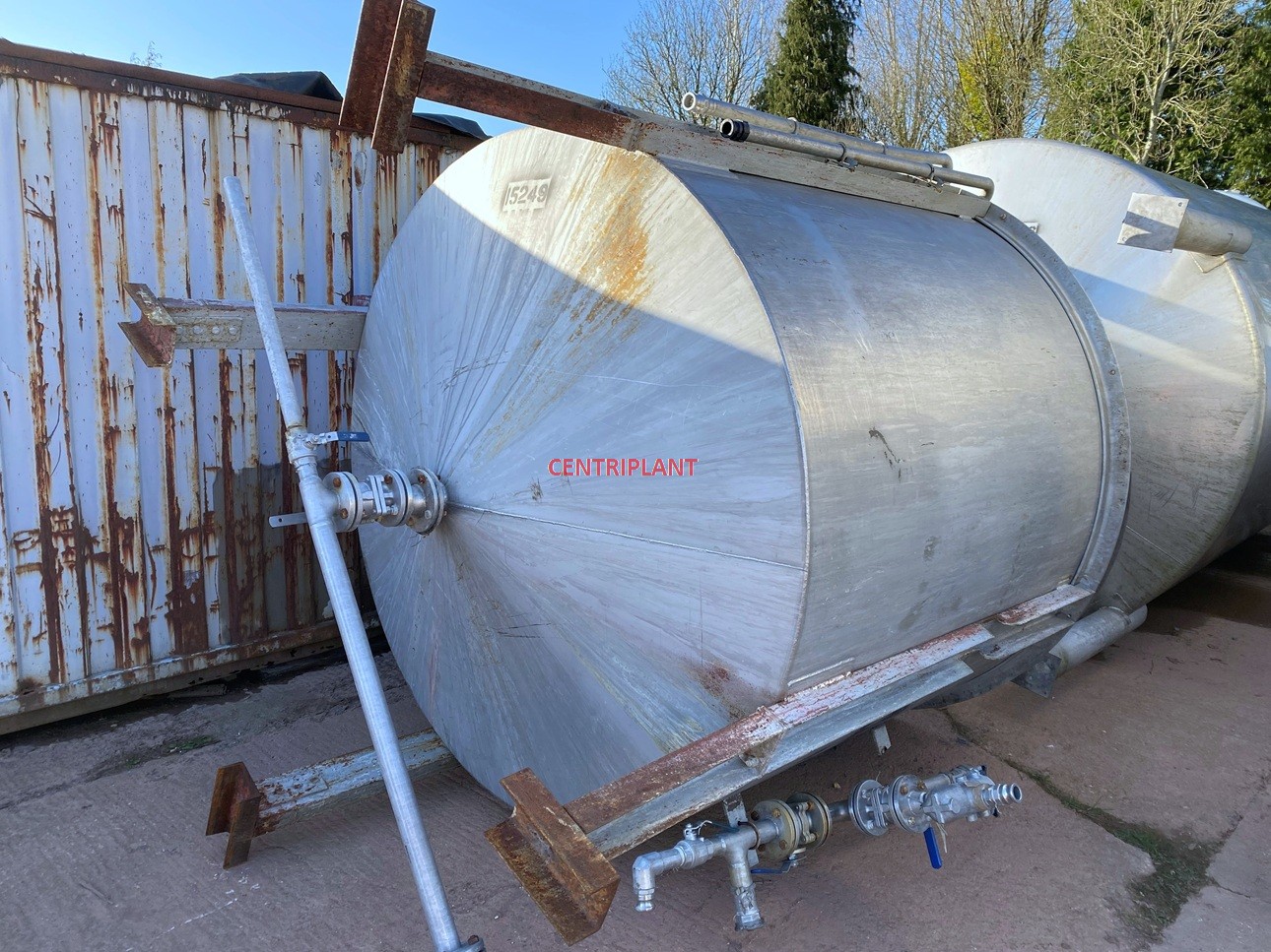 15249 - 9,000 LITRE STAINLESS STEEL OPEN TOP TANK
