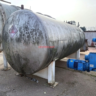 15251 - 14,500 LITRE HORIZONTAL STAINLESS STEEL TANK