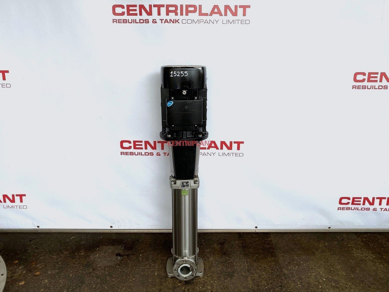 15255 - GRUNFOS STAINLESS STEEL MULTISTAGE PUMP TYPE CRN32-8 A-F-GI-E-HQQE 15KW