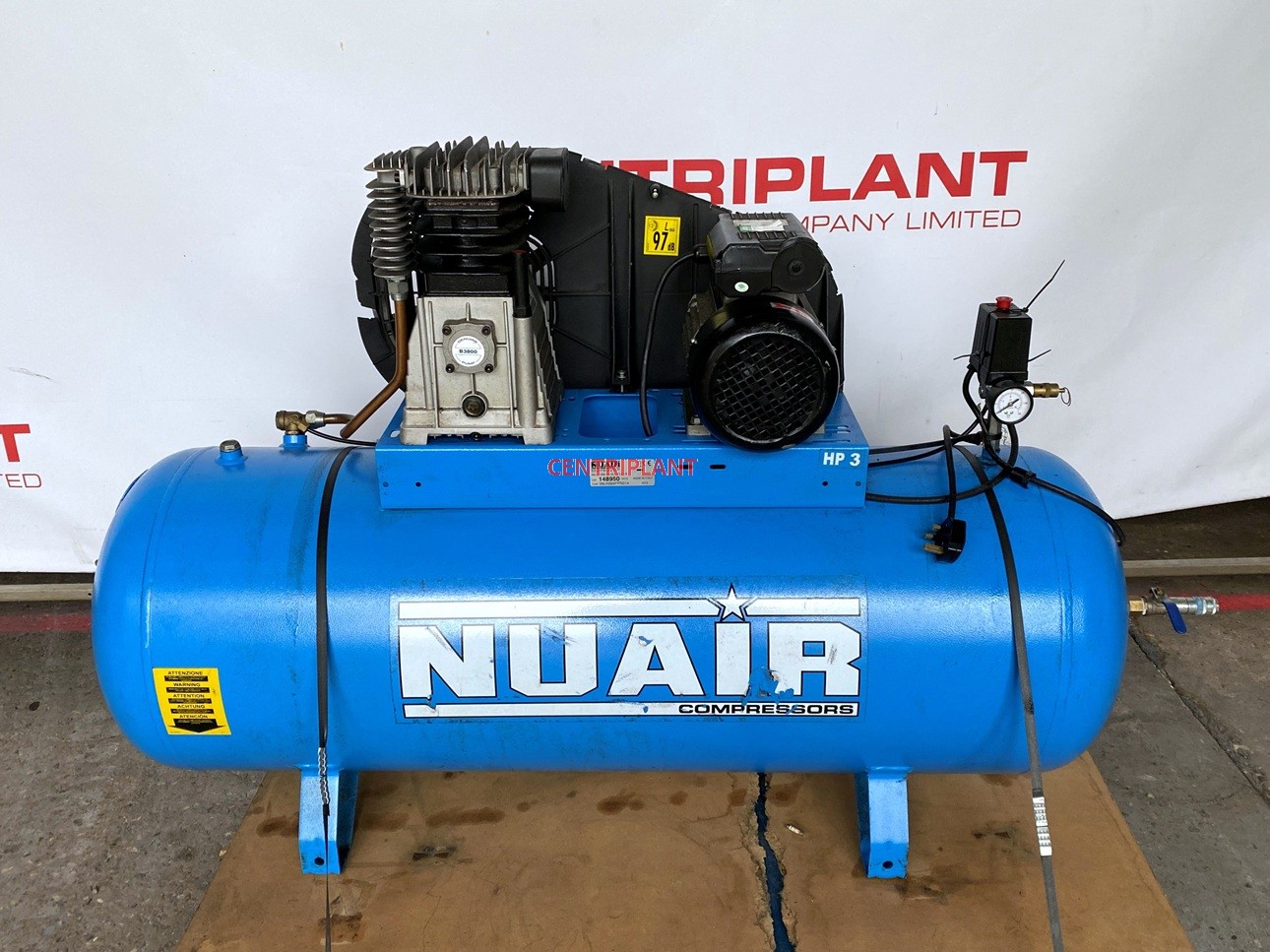 15287 - NUAIR 200L AIR COMPRESSOR 2.2KW