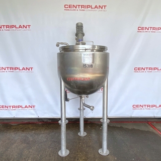 15318 - 300 LITRE STAINLESS STEEL STEAM JACKETED MIXING PAN 1.1 KW