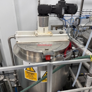 15345 - 180 LITRE 316 STAINLESS STEEL STEAM JACKETED MIXING TANK SIDE SCRAPE & HIGH SHEAR