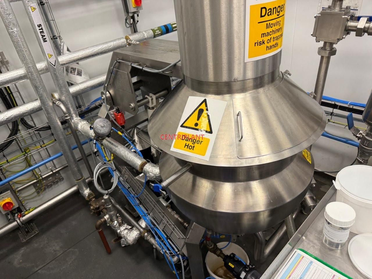 15347 - 68 LITRE STAINLESS STEEL GRADE 316 STEAM JACKETED CONTRA ROTAING MIXING TANK SIDE SCRAPE & HIGHSHEAR