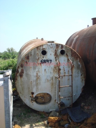 6897 - 13500 LTR ST/ST TANK INSULATED M/ST CLAD, DISHED ENDS