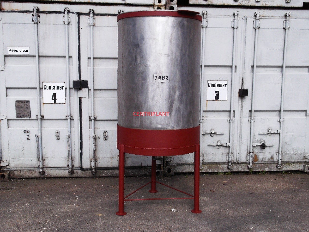 7482 - 1,000 LTR ST/ST OPEN TOP TANK