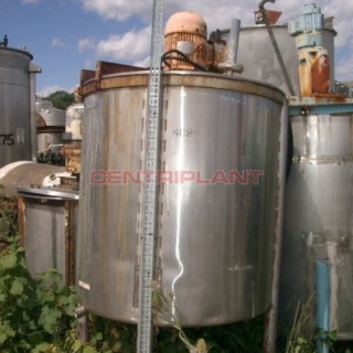 8099 - 1,350 LITRE STAINLESS STEEL OPEN TOP SILVERSON FLAME PROOF HIGH SHEAR MIXING TANK