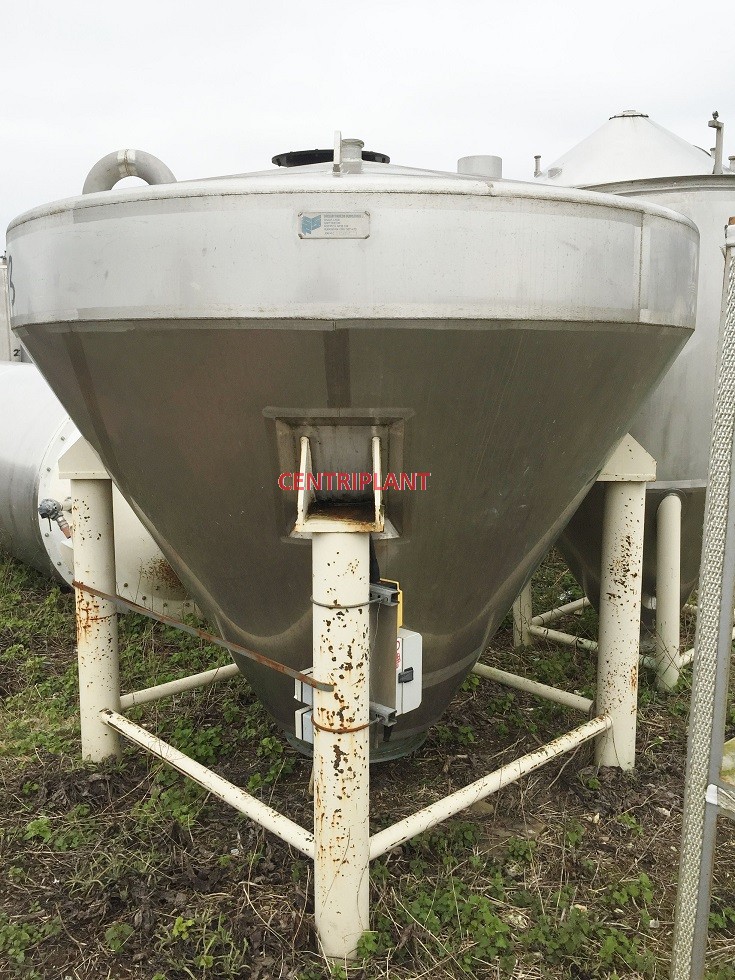 95643 - 6,000 LITRE STAINLESS STEEL INSULATED AND CLAD CONICAL BASE TANK