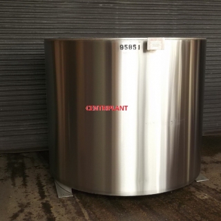 95891 - NEW 2,500 LITRE STAINLESS STEEL STEAM JACKETED OPEN TOP TANK, INSULATED AND CLAD WITH ST/ST