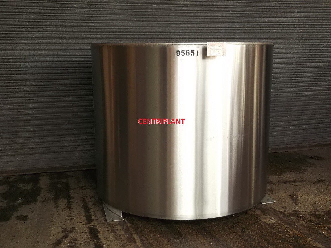 95891 - NEW 2,500 LITRE STAINLESS STEEL STEAM JACKETED OPEN TOP TANK, INSULATED AND CLAD WITH ST/ST