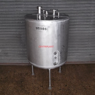 95906 - 390 LITRE STAINLESS STEEL OPEN TOP TANK, INSULATED AND CLAD, ST/ST COIL.