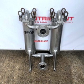 96109 - INLINE DUAL BODY STAINLESS STEEL BASKET FILTERS