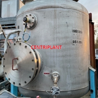 96120 - 2,850 LITRE STAINLESS STEEL 5 BAR/ FULL VACUUM TANK