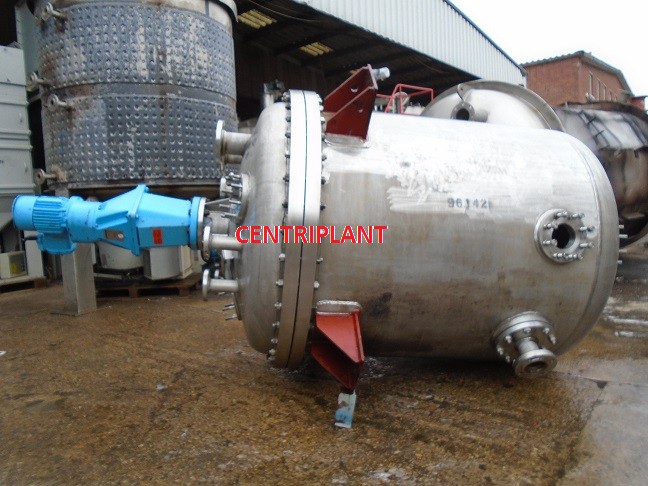 96142 - 1,700 LITRE STAINLESS STEEL ATEX RATED PRESSURE AND FULL VACUUM