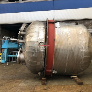 96145 - 10,000 LITRE STAINLESS STEEL PRESSURE &  LIMPET COIL REACTOR