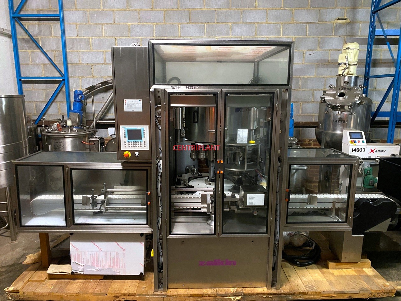 96354 - ZALKIN 8 HEAD SCREW CAPPER, CAP SORTER AND ELEVATOR