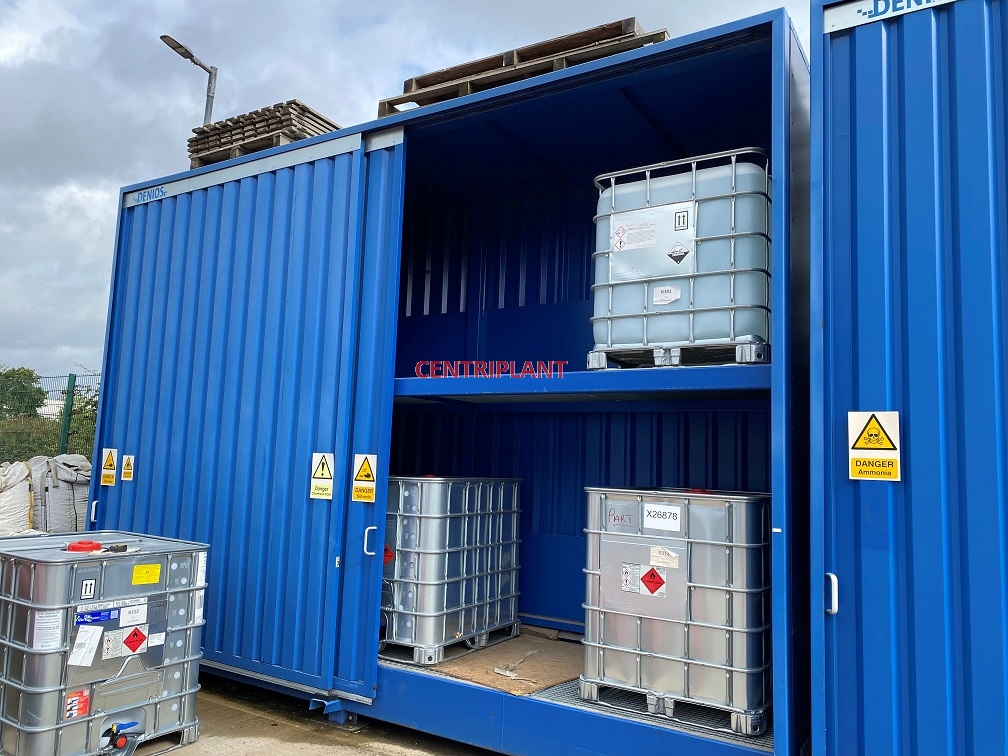 96378 - DENIOS 8 PALLET BUNDED CHEMICAL STORE
