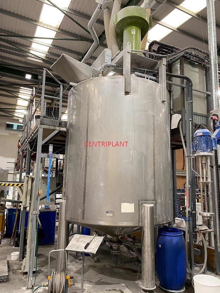 96391 - 10,000 LITRE STAINLESS STEEL MIXING TANK