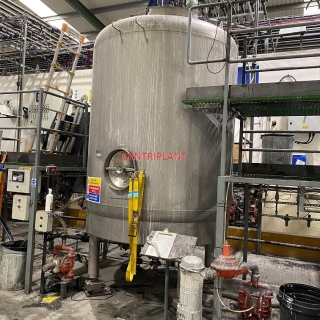 96392 - 7,000 LITRE STAINLESS STEEL MIXING TANK 4KW