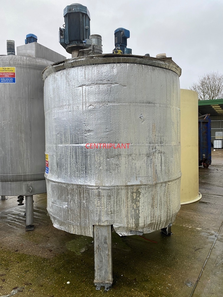 96405 - 6,200 LITRE STAINLESS STEEL OPEN TOP MIXING , PROP AND HIGH SHEAR MIXER