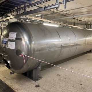96504 - 25,000 LITRE HORIZONTAL STAINLESS STEEL 316 STORAGE TANK