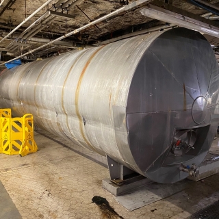 96516 - 25,000 LITRE HORIZONTAL STAINLESS STEEL 316 STORAGE TANK